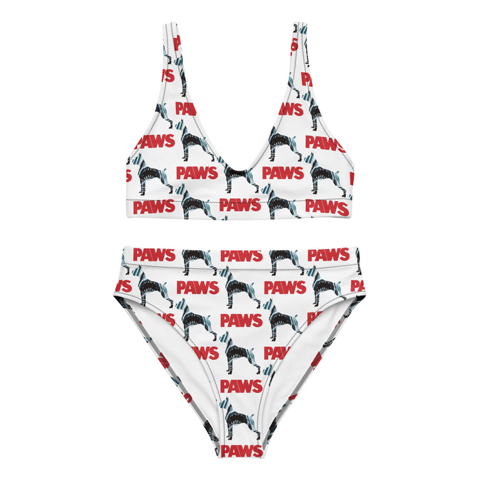 "PAWS" high-waisted bikini