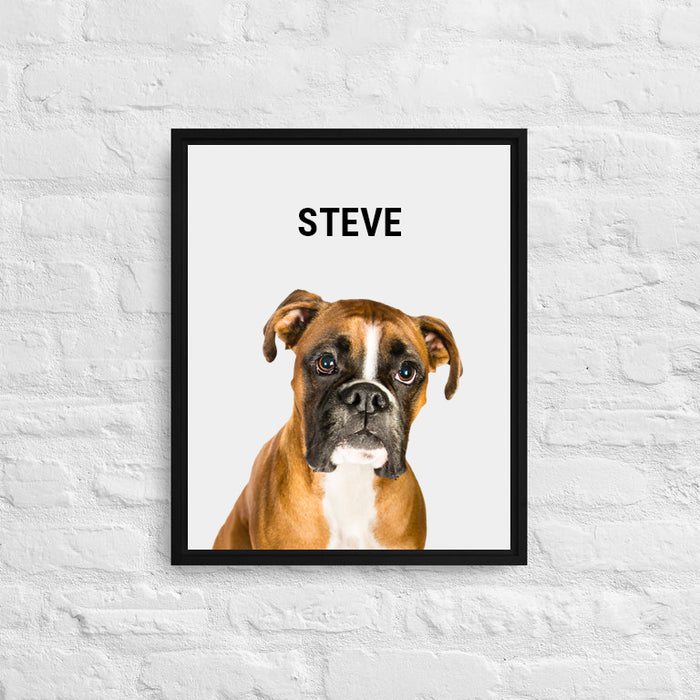 Personalized Boxer Framed Canvas Print