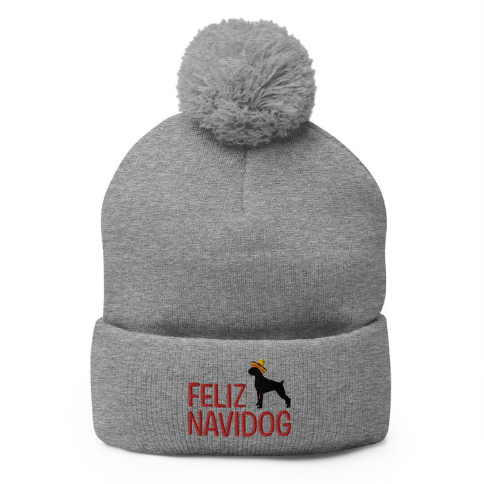 Feliz "Navidog" Pom-Pom Beanie