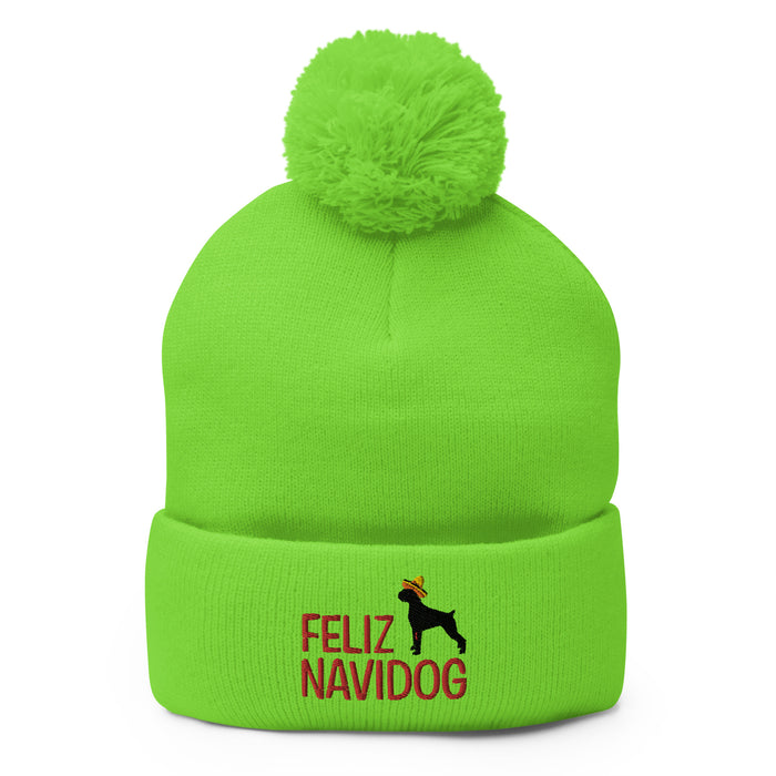 Feliz "Navidog" Pom-Pom Beanie