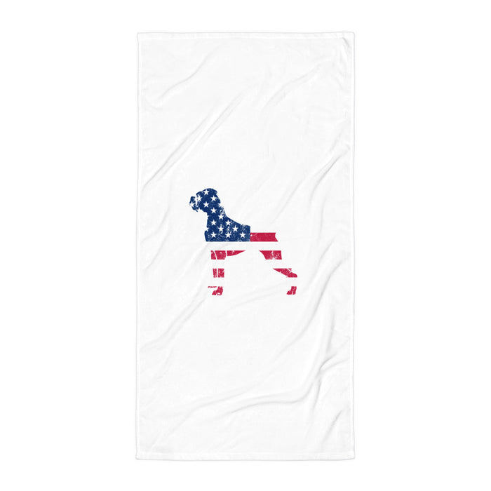 Floppy Ears "American Boxer" Beach Towel