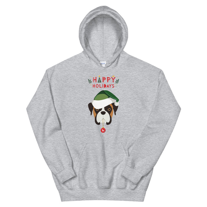 "Fawn Boxer" Holiday Hoodie
