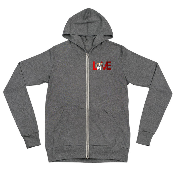 "Boxer Love" Zip Hoodie