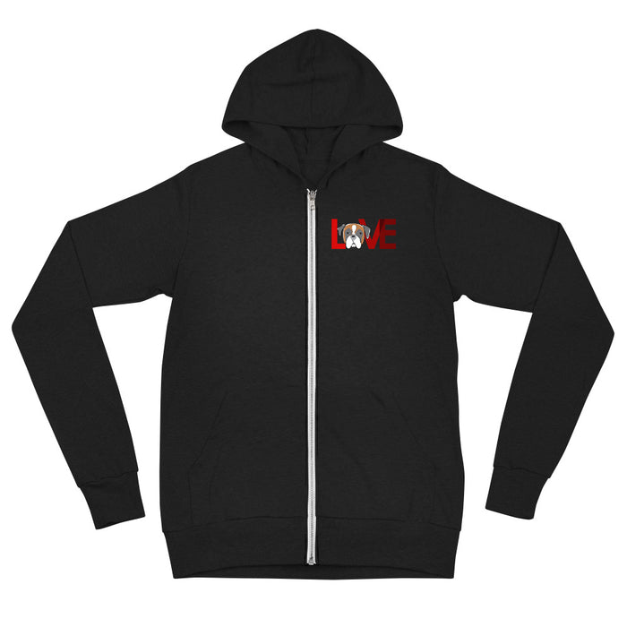 "Boxer Love" Zip Hoodie