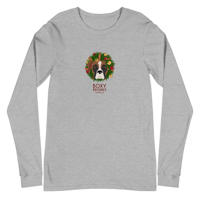"Boxer Wreath" Long Sleeve Tee