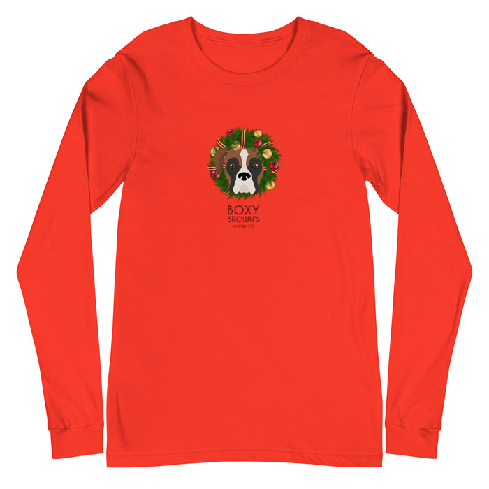 "Boxer Wreath" Long Sleeve Tee