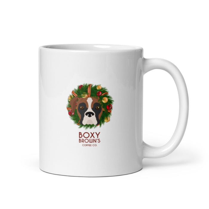 "Boxer Wreath" Mug